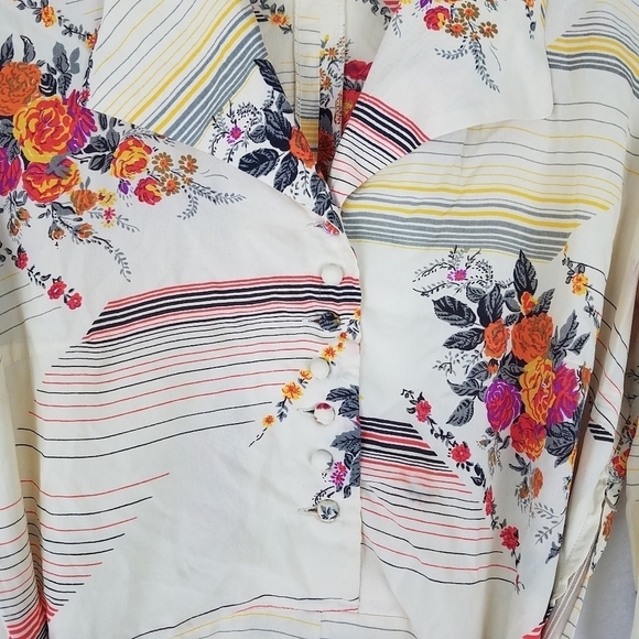 Vintage 80s Homemade Floral Farmhouse Skater Dress Medium - Picture 6 of 14